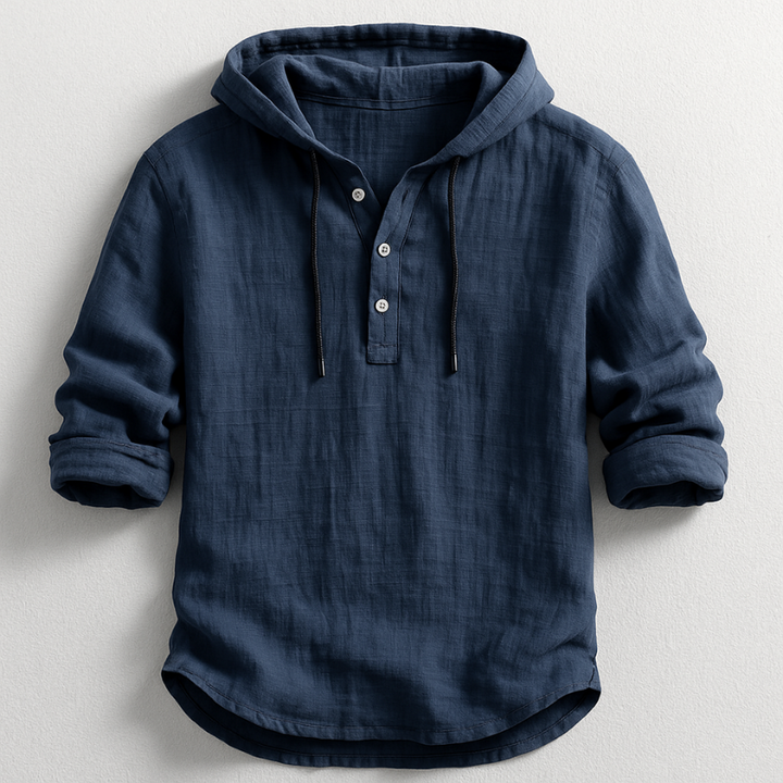 SAM | Luxe Linnen Hoodie-Overhemd