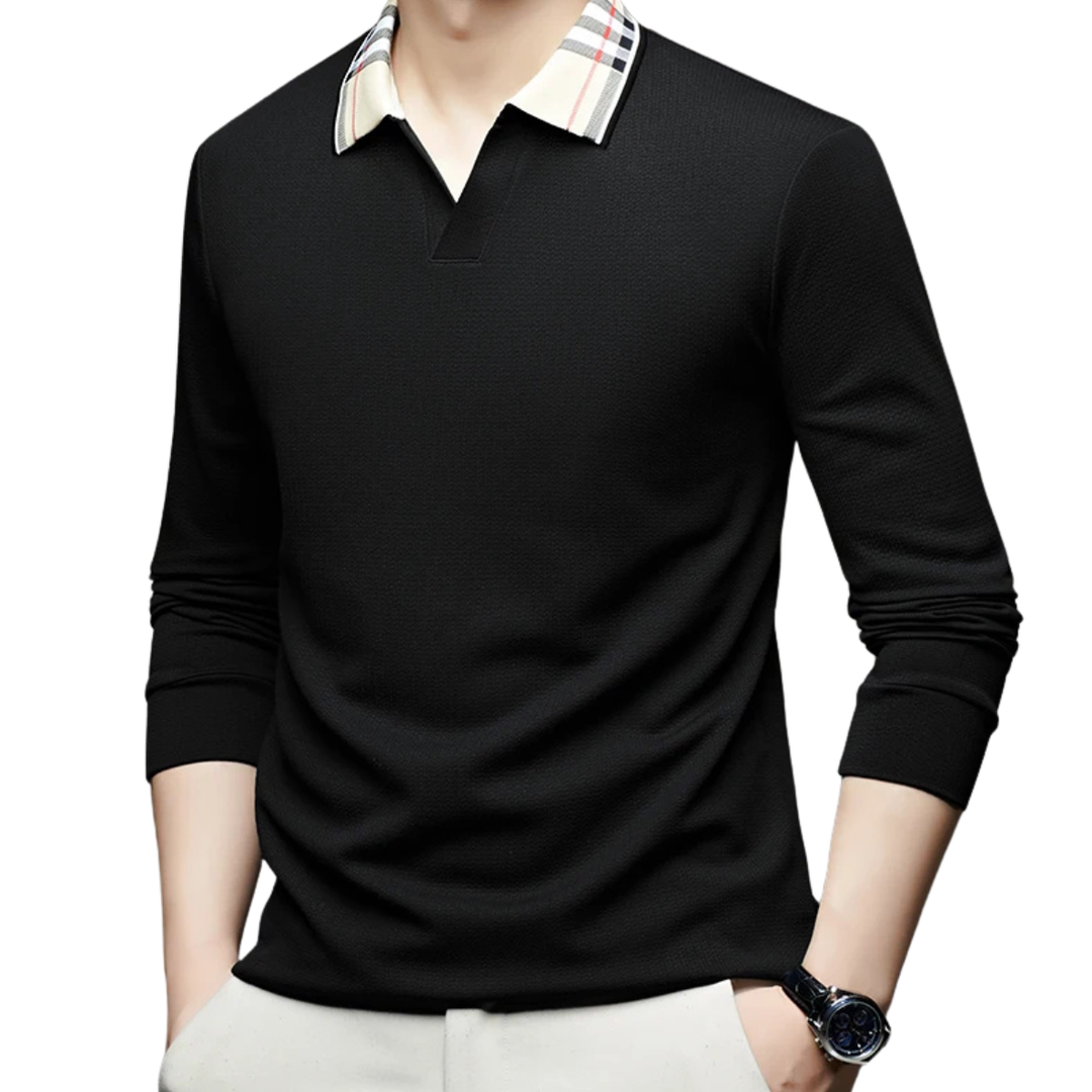 ALEXANDER | ELEGANTE POLO MET RUITKRAAG VOOR HEREN