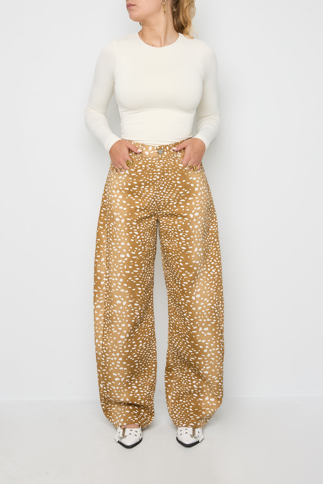 Jeans met hertenprint