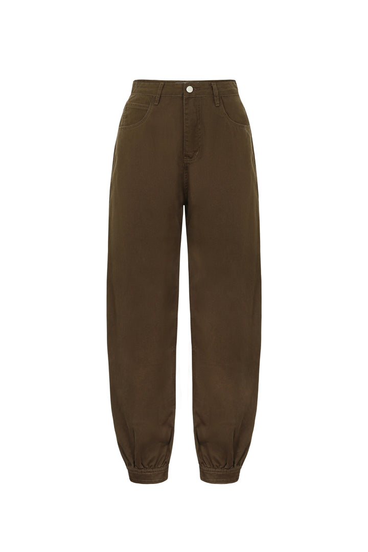 Ballonjeans met knoopsluiting aan de onderkant