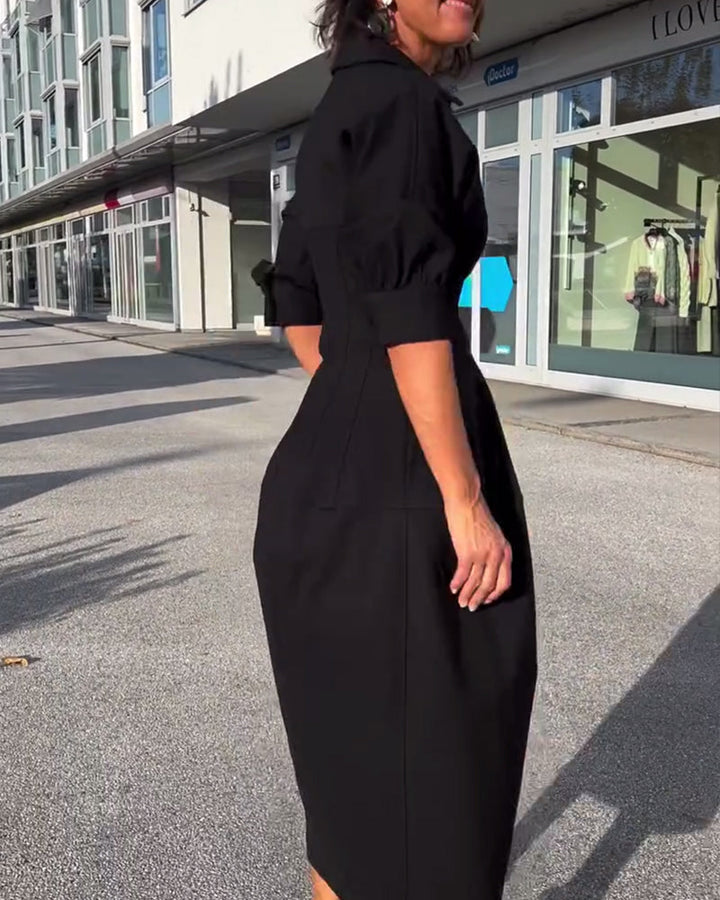 PATRICIA | Midi Jurk met Elegante Lijn en Maximale Comfort van Ochtend tot Avond