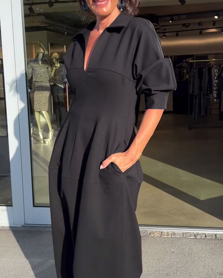 PATRICIA | Midi Jurk met Elegante Lijn en Maximale Comfort van Ochtend tot Avond