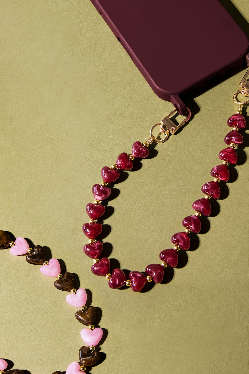 Telefoonketting met hartje, casual, acryl, dagelijkse accessoires