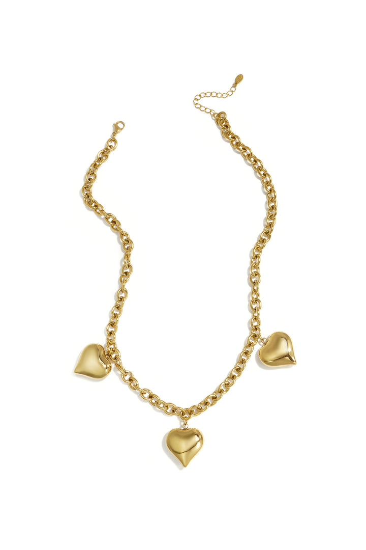 Chunky ketting met grote harten