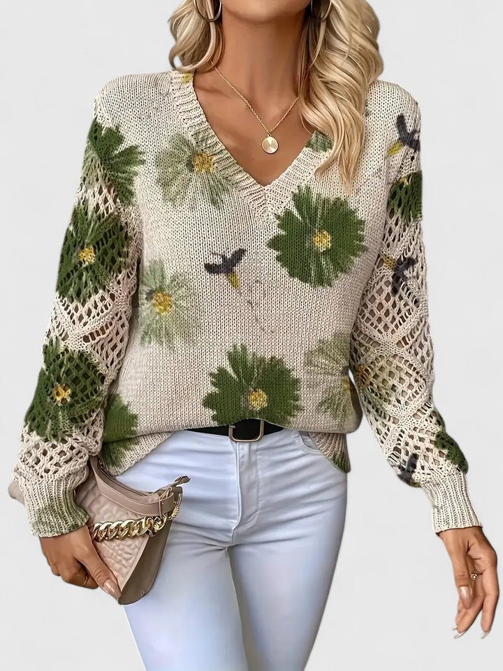 ANNIEK | Elegante trui met bloemendessin