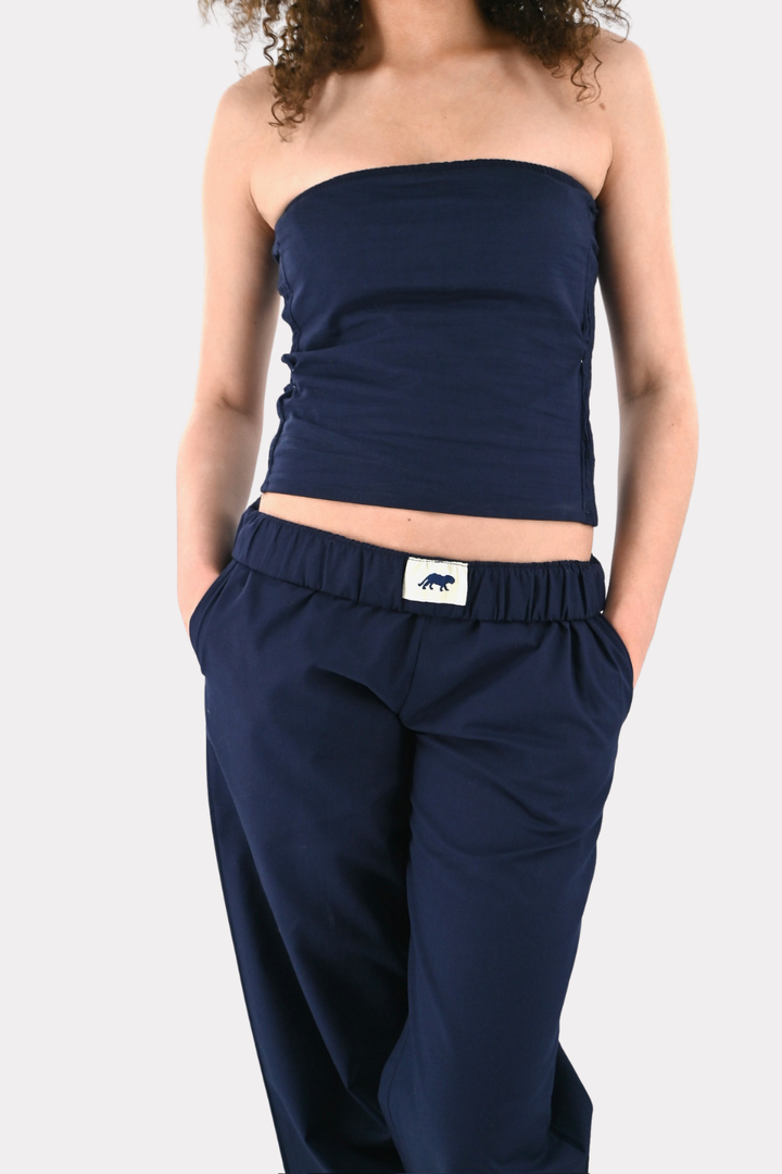 Tiger tube top - navy