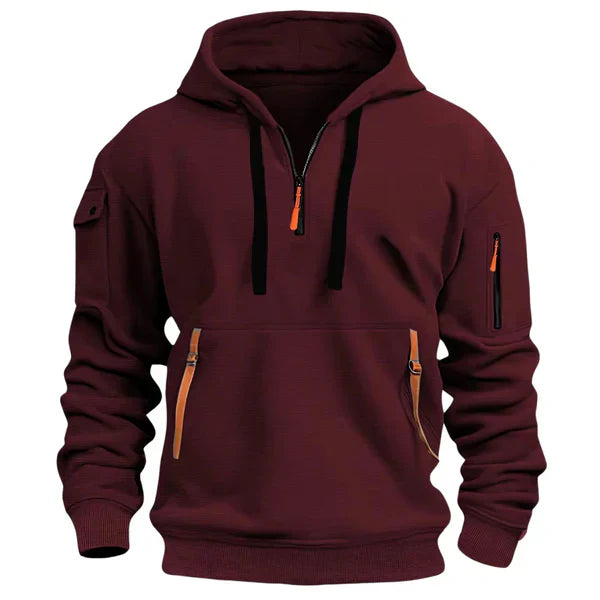 ZANE | Heren Hoodie met Warm Comfort en Stijlvol Functioneel Design. 1+1 Gratis