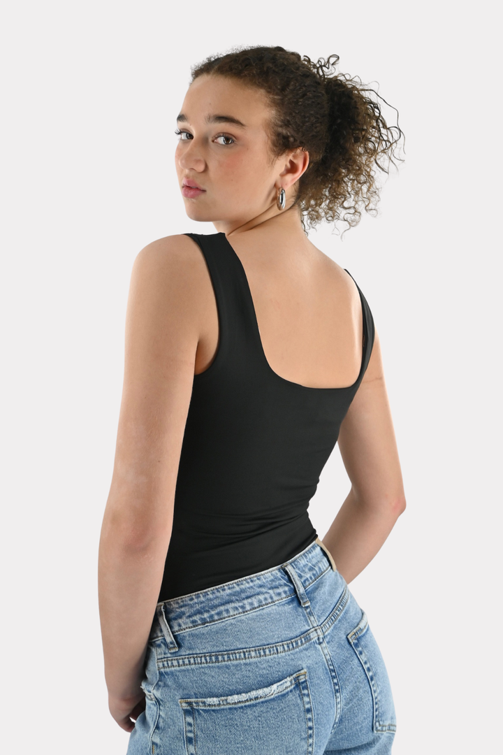 Amelie studded body - zwart