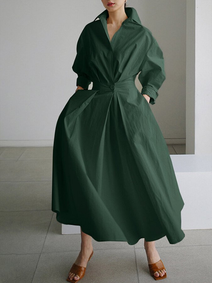 NORA | Lange Elegante Jurk voor een Tijdloze en Verfijnde Stijl