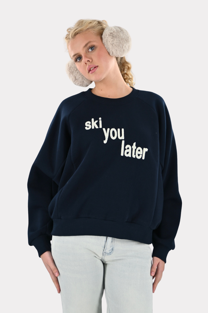Ski you later sweater - navy