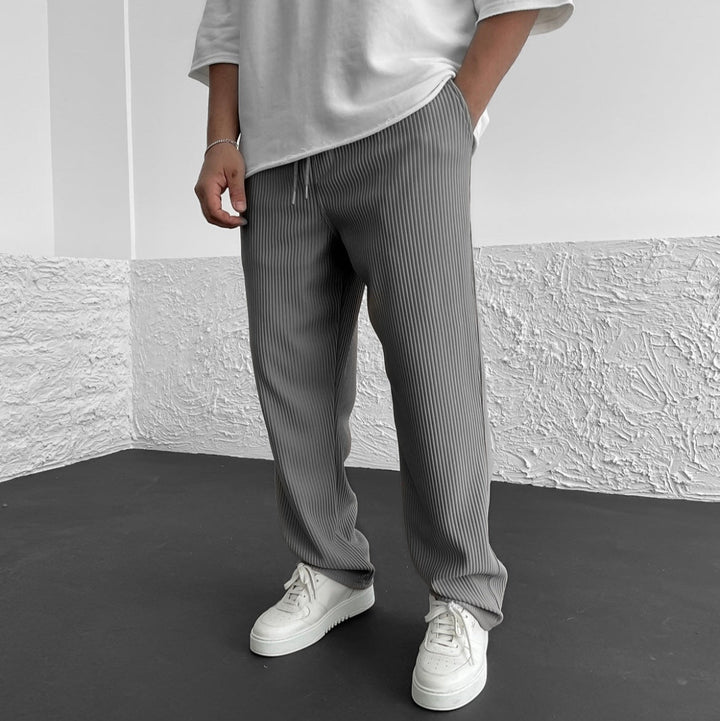 MAISON LORÉA | Premium Ribgebreide Lounge Pantalon