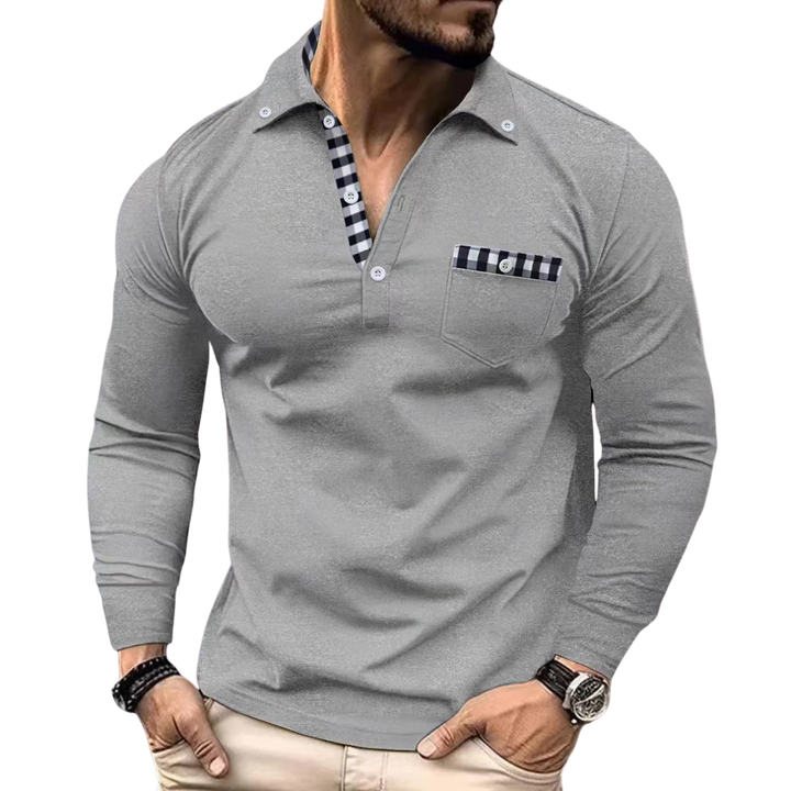JORICK | ELEGANTE POLO MET RUITDETAILS VOOR HEREN