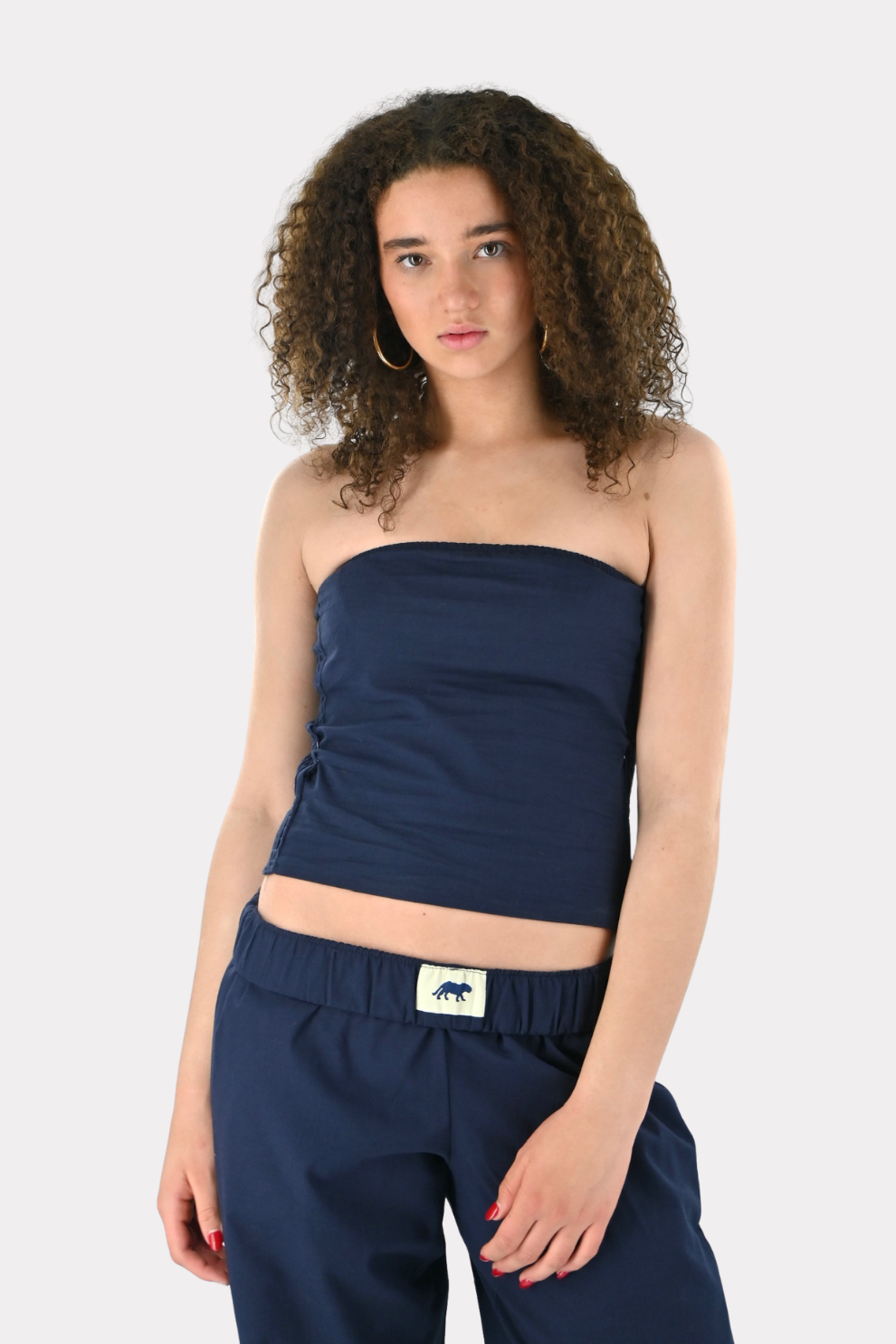 Tiger tube top - navy