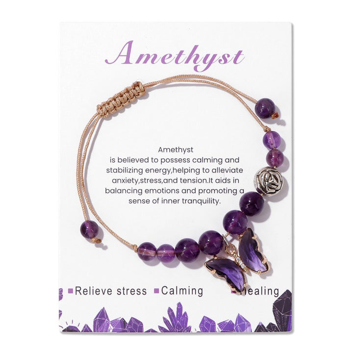 Vlinder armband - edelsteentjes