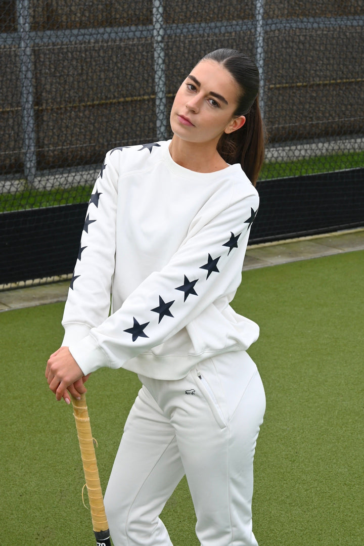 Trainings tiger sweater - wit