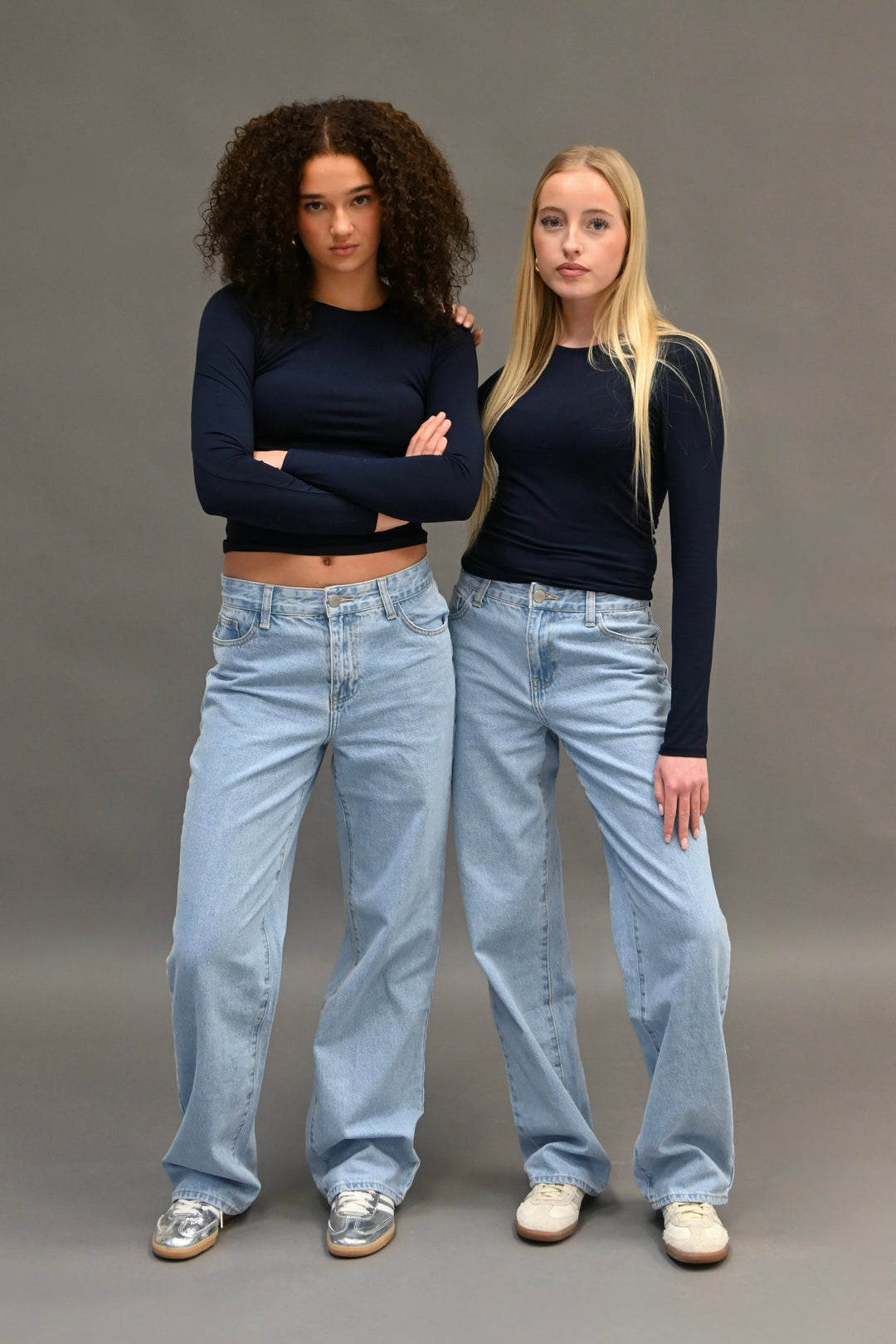 Classic wide leg jeans - blauw