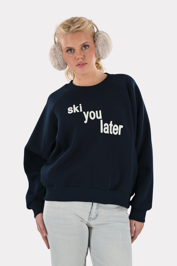 Ski you later sweater - navy
