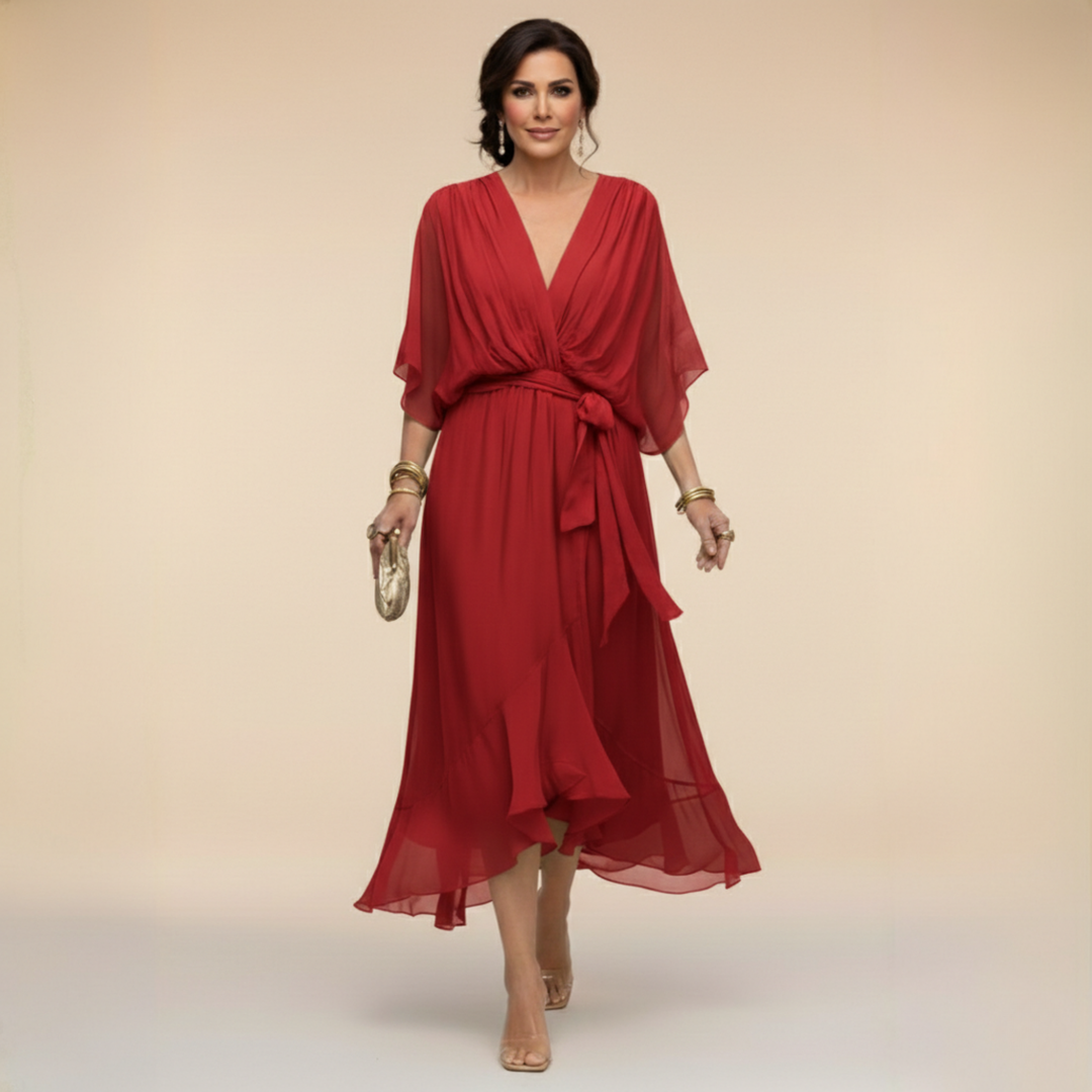 FAY™ | Stralend de zomer door met de FAY™ V-hals Jurk.