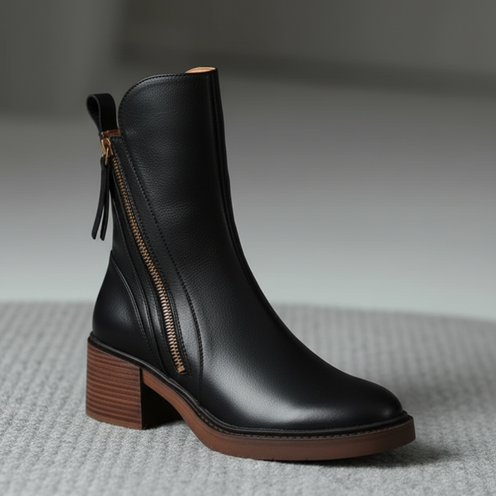 VIENNA™ | Zwarte Laarzen met Hak voor Comfort en Stijl