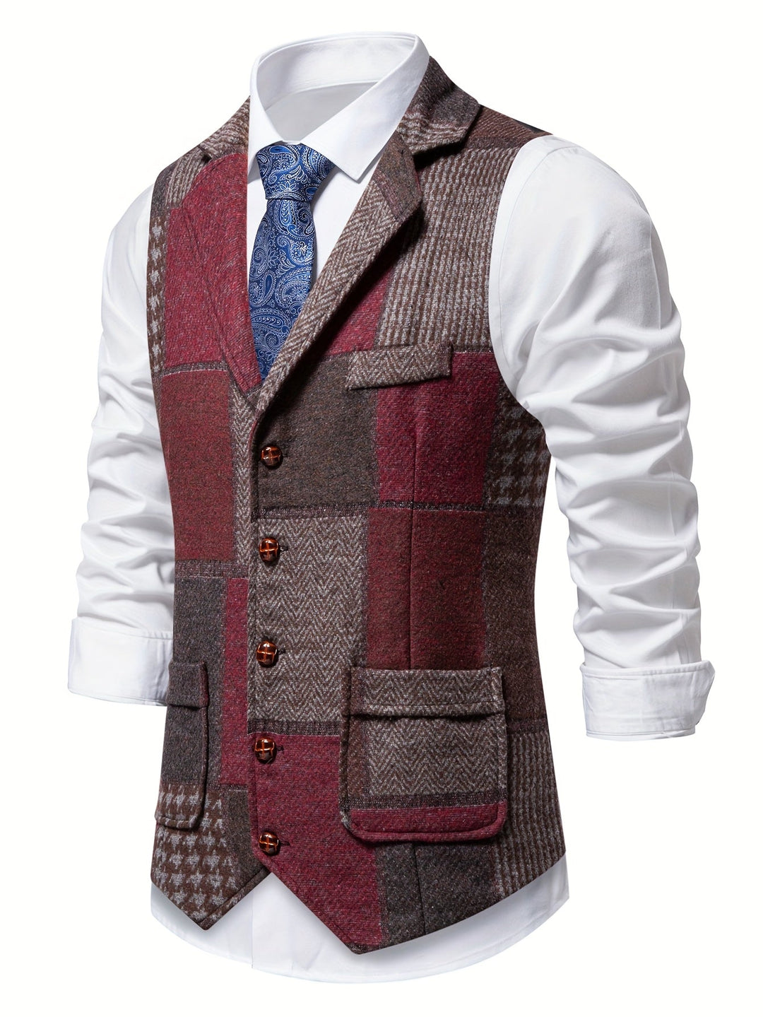 Oliver | Klassiek Tweed Gilet met Getailleerde Pasvorm