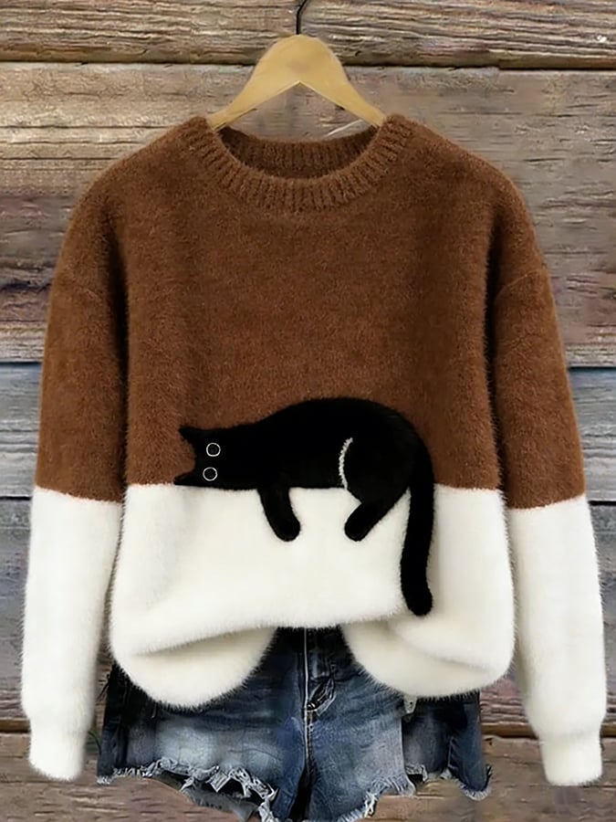 LARA | Dames Hoodie met Kattenprint