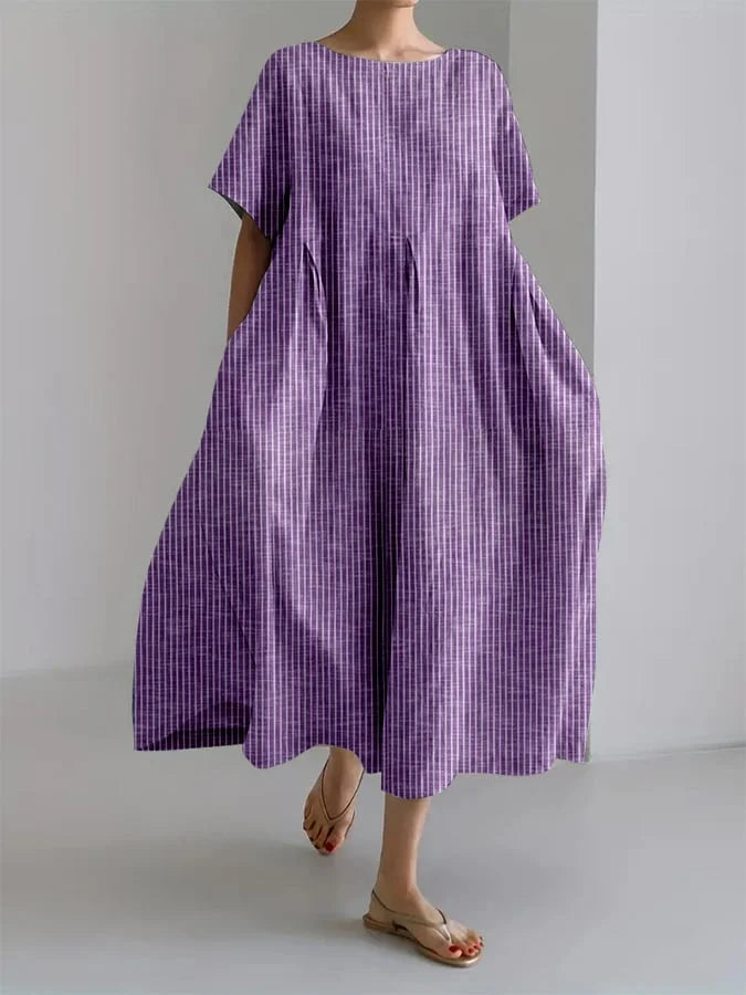 VERA | Lange Casual Jurk met Comfortabele Snit en Retro Stijl voor Elke Dag