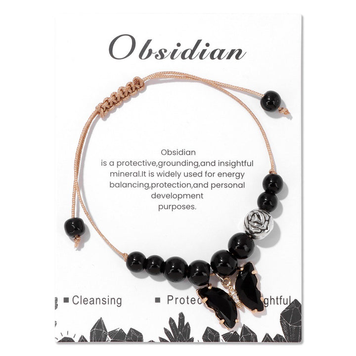 Vlinder armband - edelsteentjes