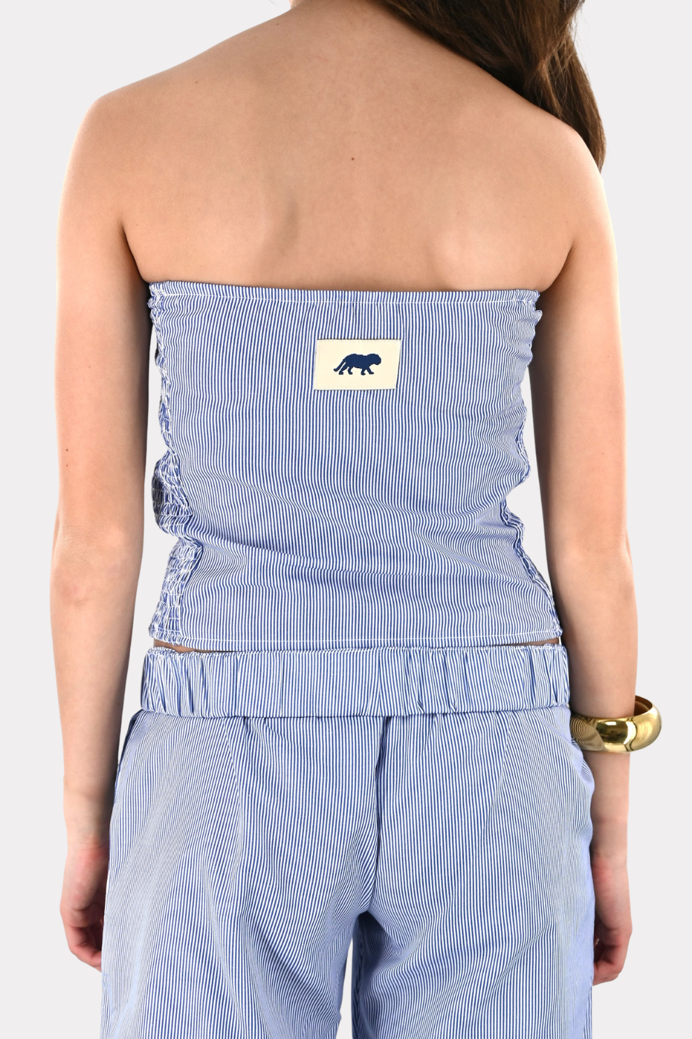Tiger tube top striped - blauw/wit