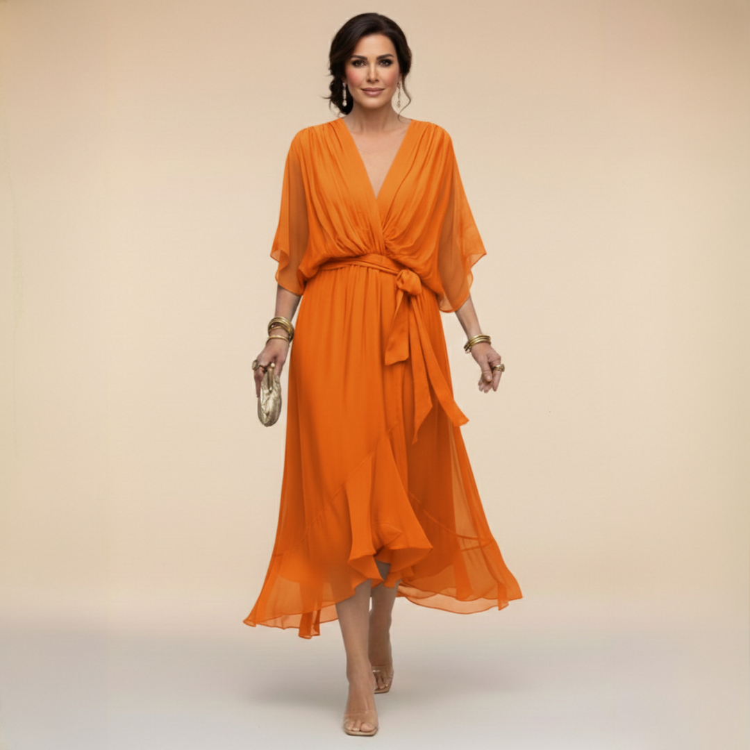 FAY™ | Stralend de zomer door met de FAY™ V-hals Jurk.