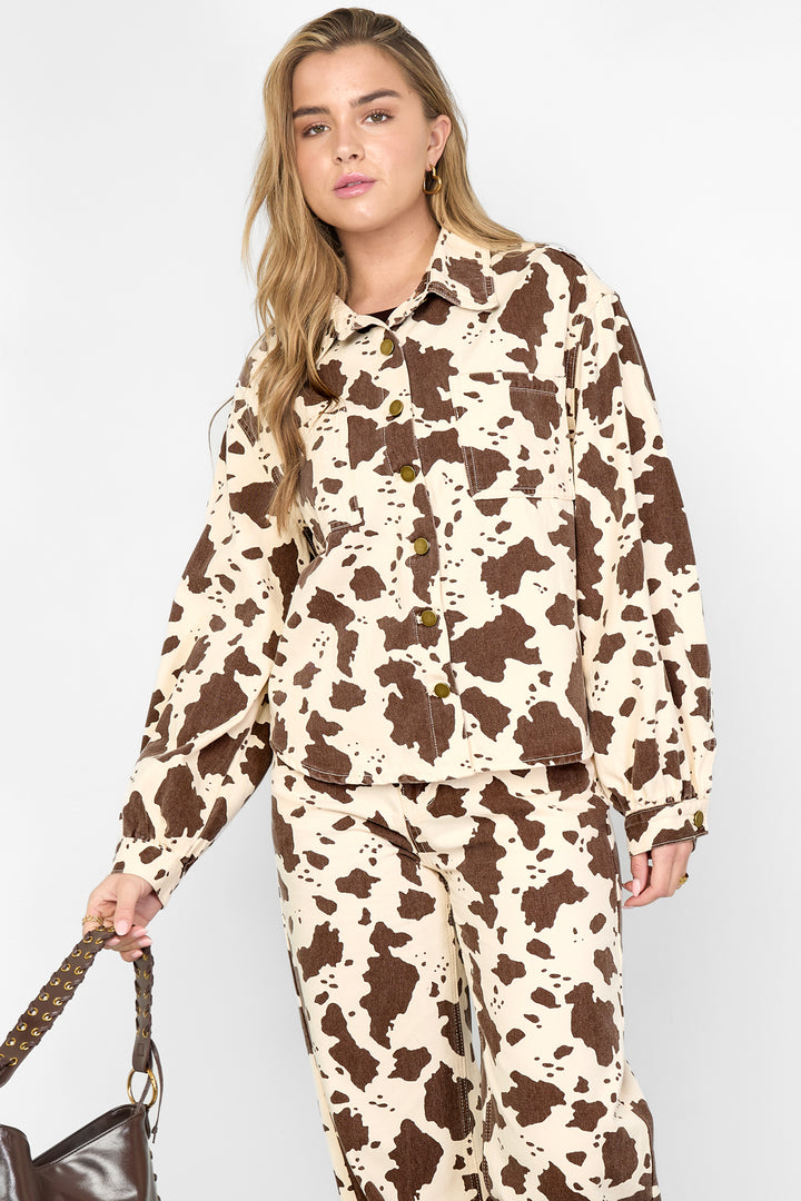 de cowgirl & dol op luipaardprint jeans