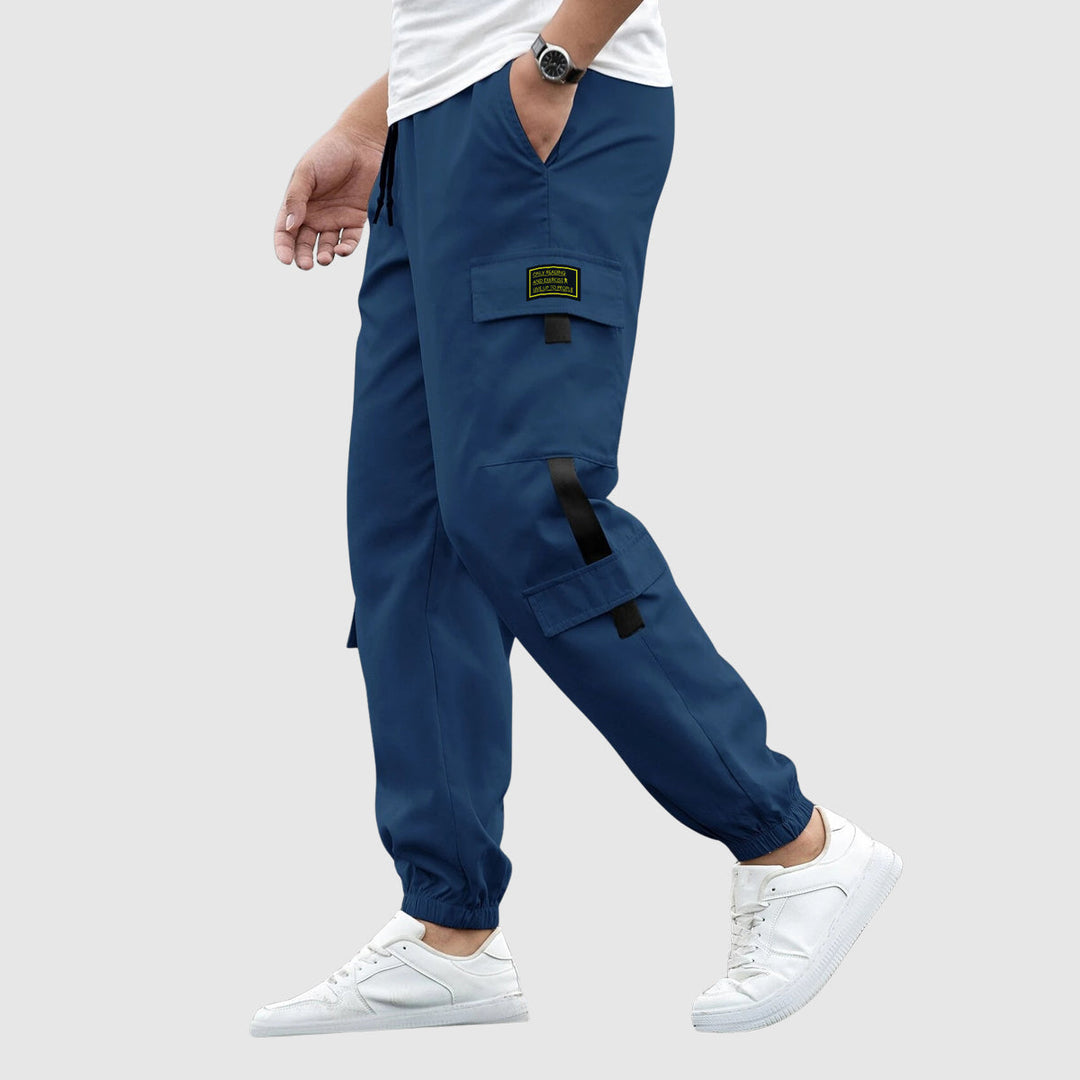 MAISON LORÉA | Urban Cargo Jogger met Contrasterende Accenten