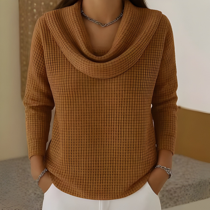 SIRA™ | Elegante Trui met Warm Comfort en Vloeiende Watervalhals voor Elke Dag
