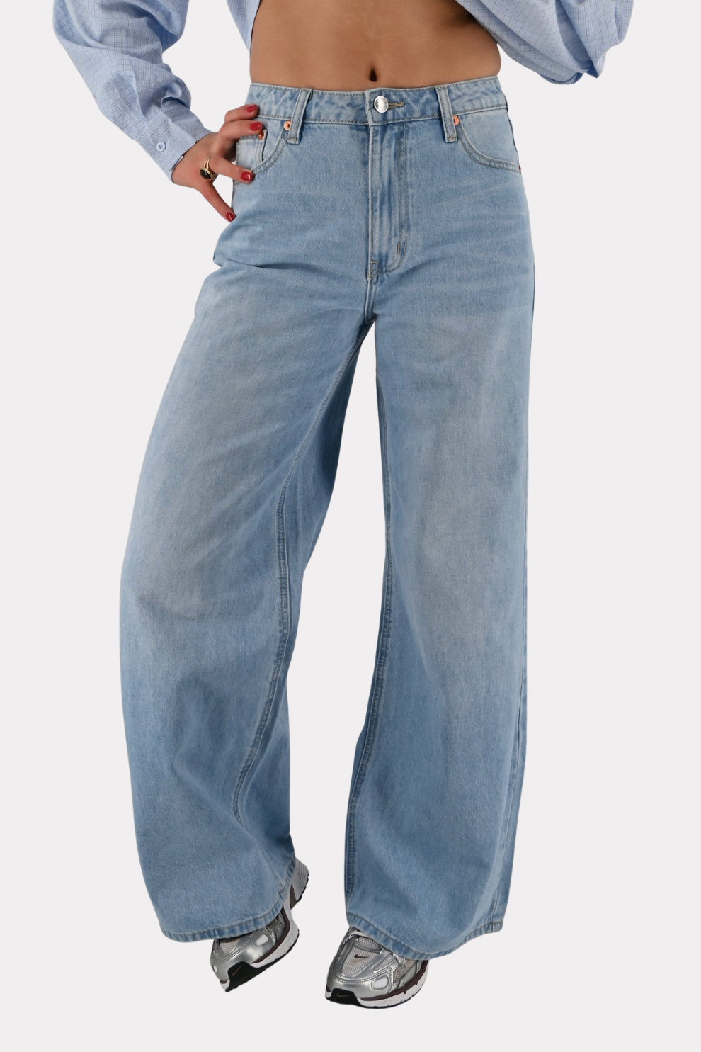 City wide leg jeans - blauw