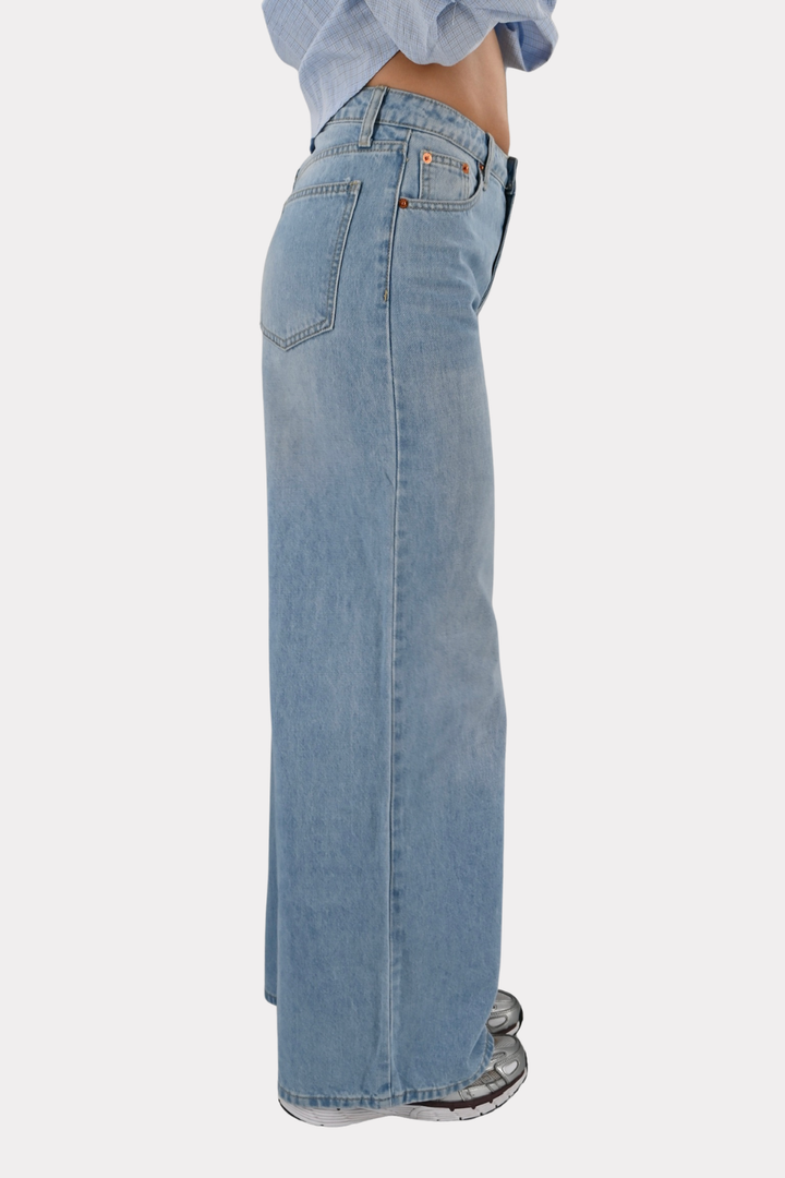 City wide leg jeans - blauw