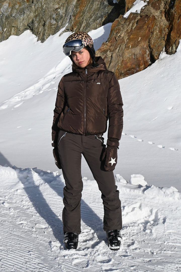 Tiger ski gloves - bruin