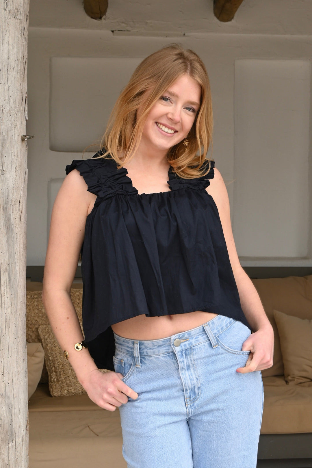 Bubble top - navy