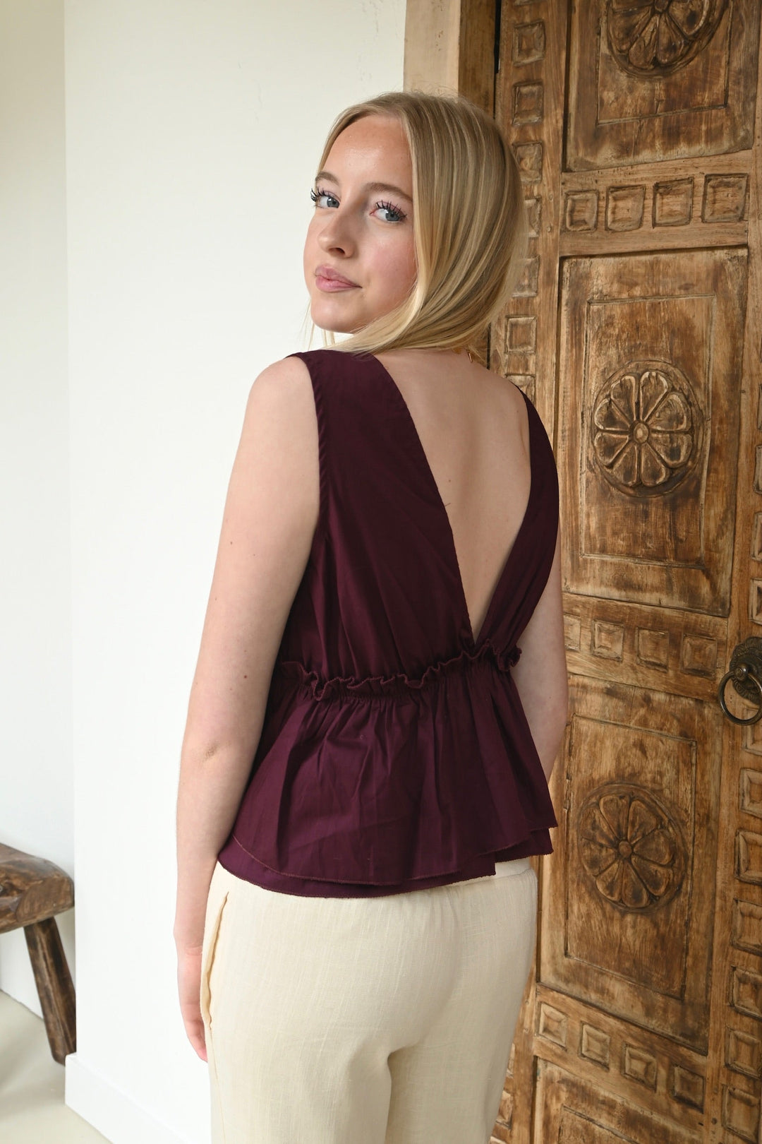 Coastal dream top - bordeaux
