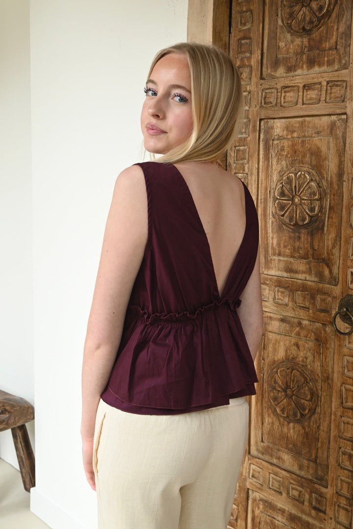 Coastal dream top - bordeaux