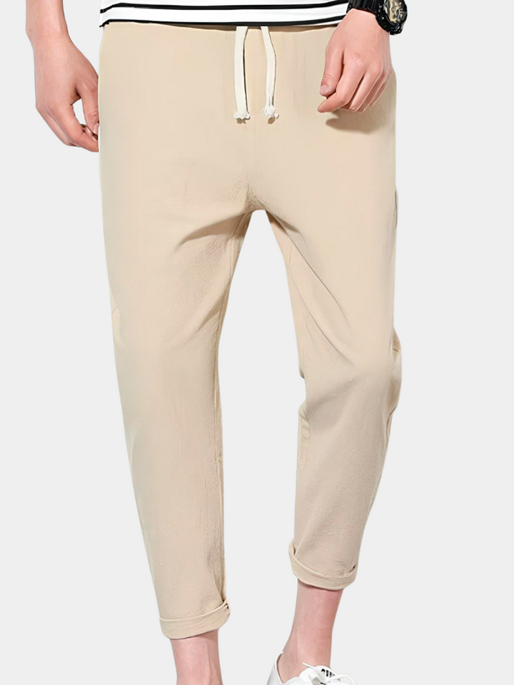MAISON LORÉA | Enkellange Stretch Pantalon met Elastische Taille