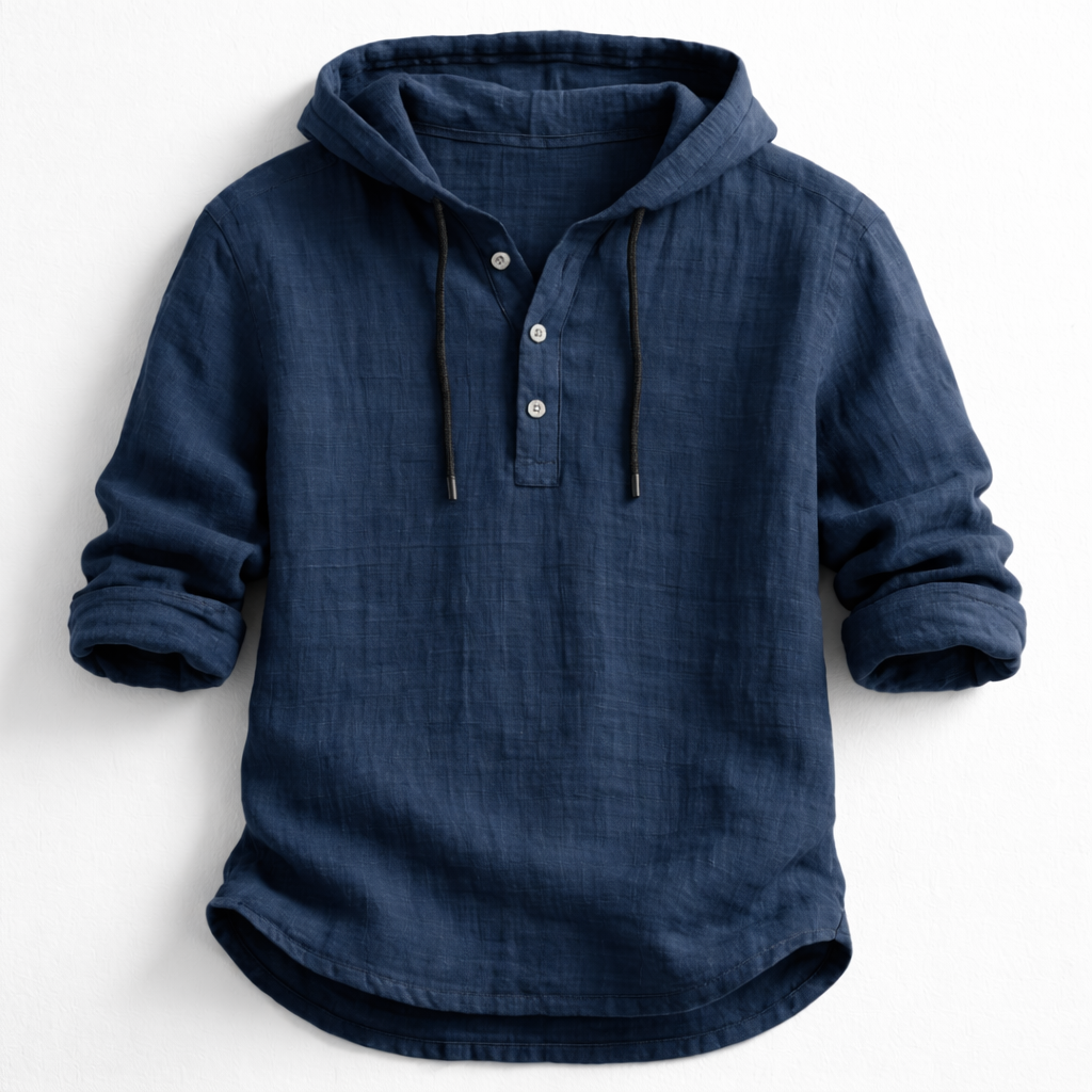 LAURENT MONACO | CHEMISE À CAPUCHE EN LIN POUR HOMMES