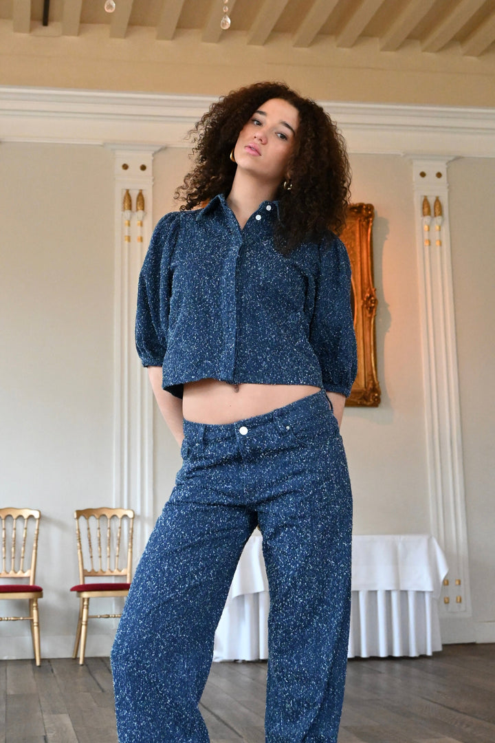 Denim glow jeans - blauw