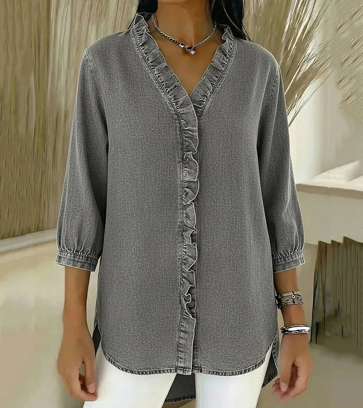 SOLERA™ | Blouse met flatterende V-hals en vloeiende pasvorm voor elke dag