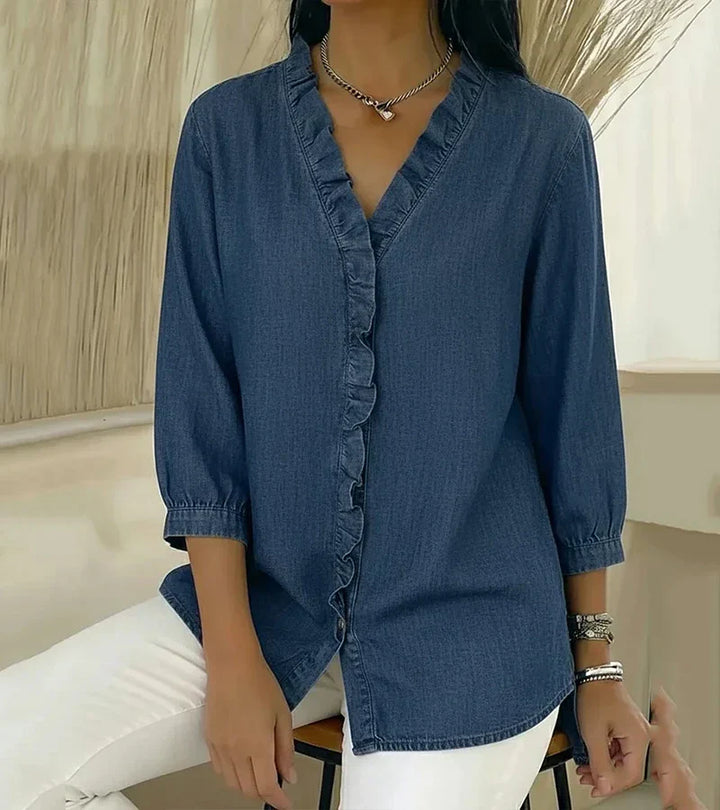 SOLERA™ | Blouse met flatterende V-hals en vloeiende pasvorm voor elke dag