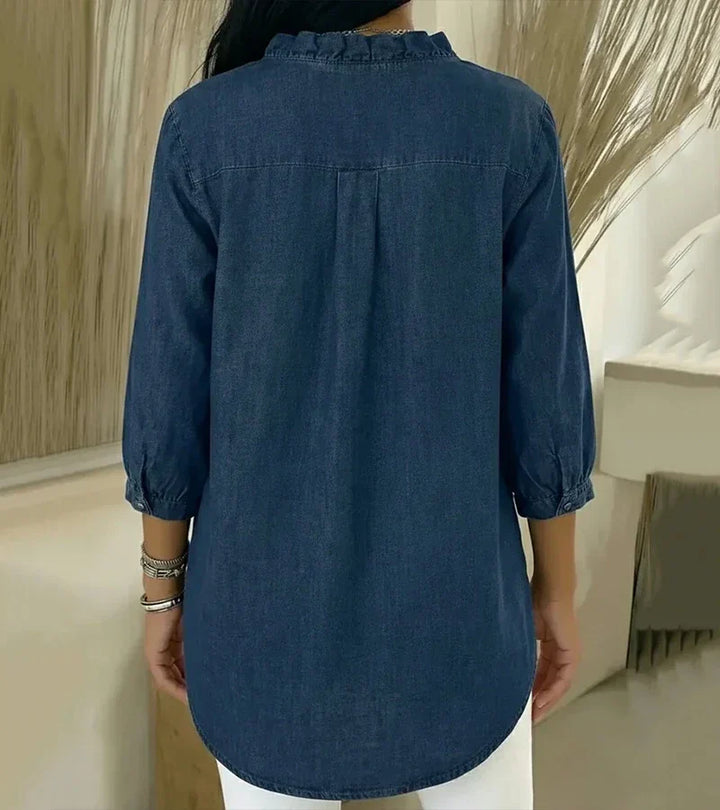 SOLERA™ | Blouse met flatterende V-hals en vloeiende pasvorm voor elke dag