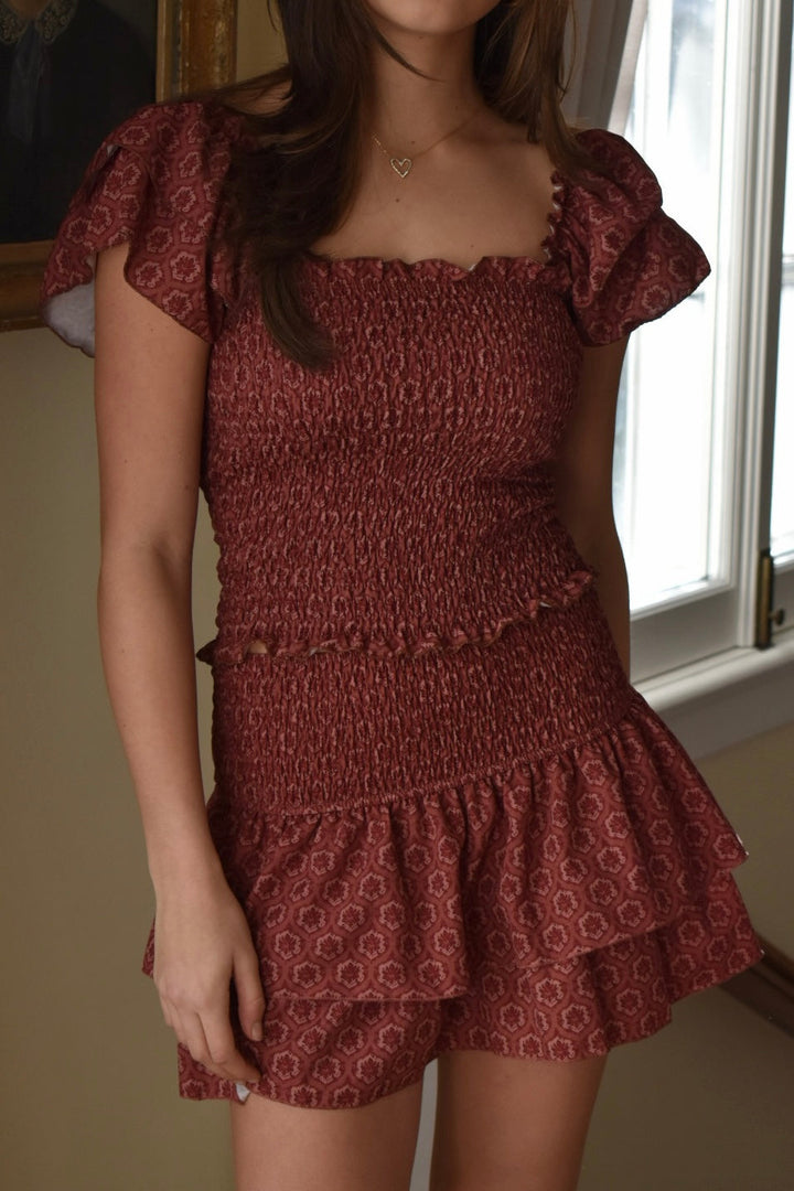 Aruba skort - roest rood