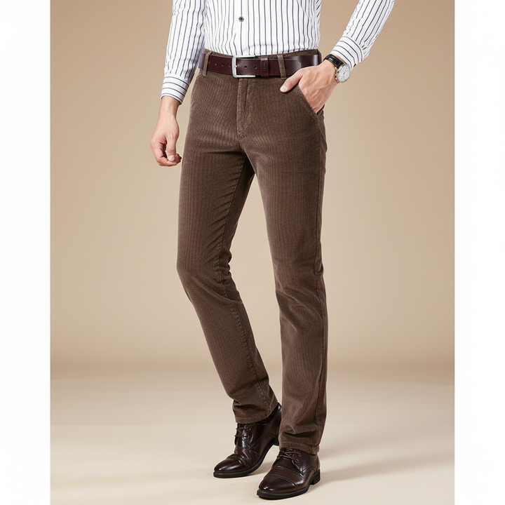 MAISON LORÉA | Premium Ribstof Broek met Rechte Pijp