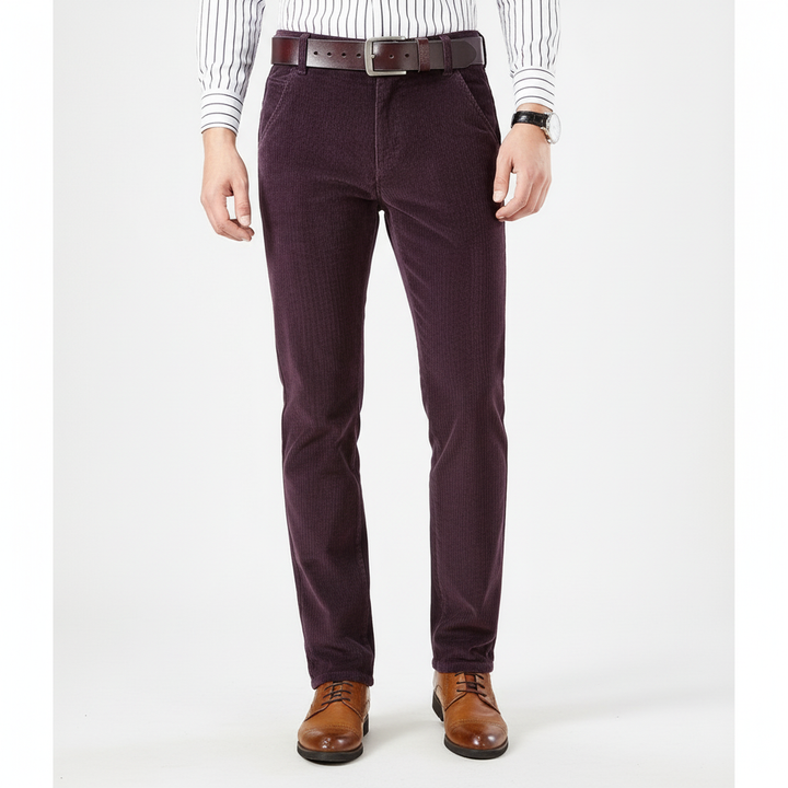 MAISON LORÉA | Premium Ribstof Broek met Rechte Pijp