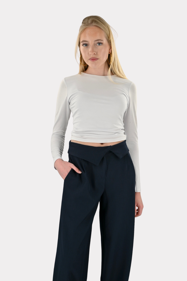 Folded pantalon - navy