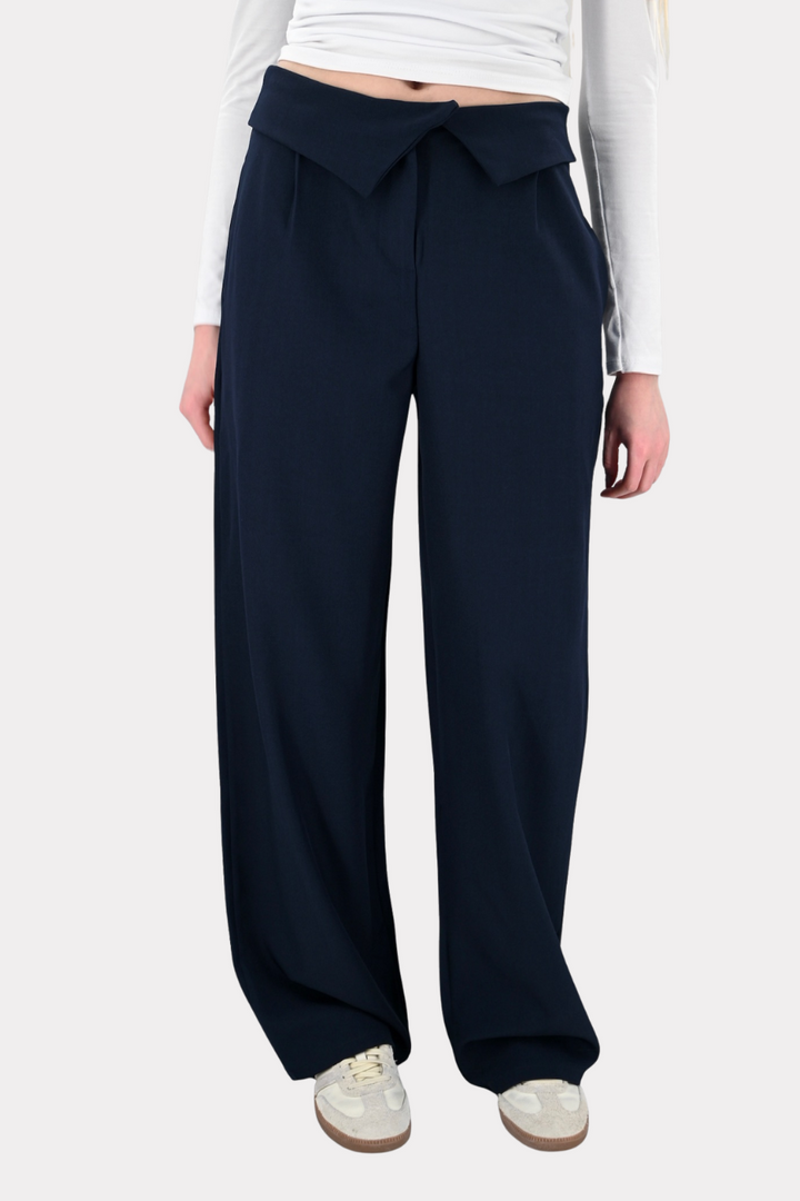 Folded pantalon - navy