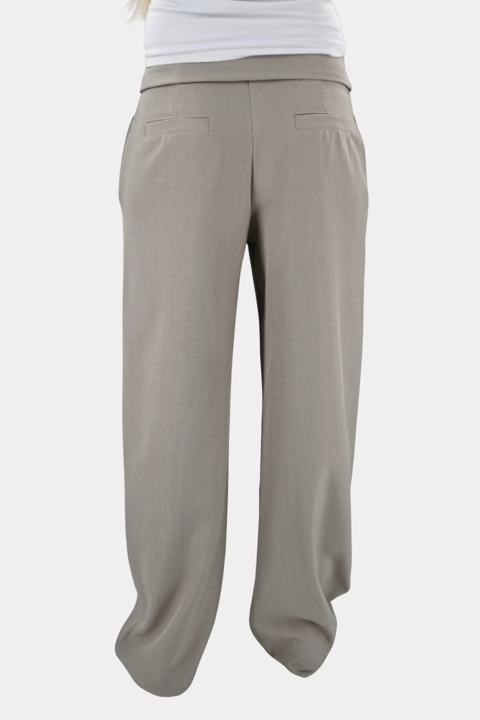 Folded pantalon - taupe